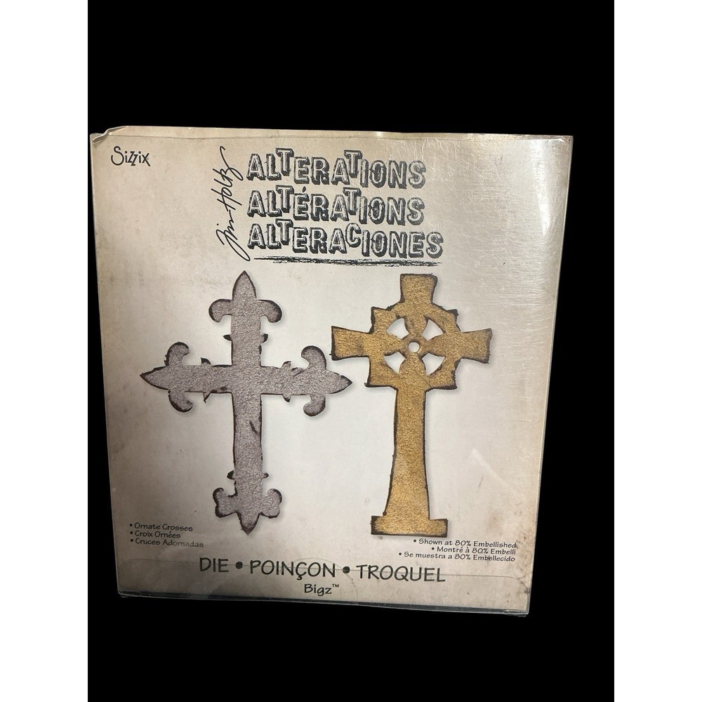 Sizzix Bigz Die by Tim Holtz Alterations ~ Ornate Crosses #658245